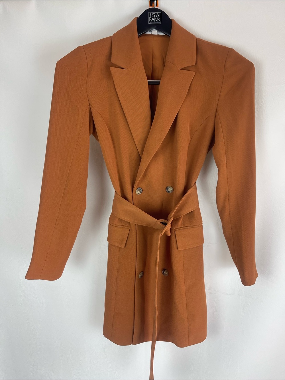 Express x Negin Mirsalehi Double Breasted Belted Blazer Dress Caramel Size 2